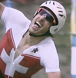 Fabian Cancellara gagne la m�daille d'or du contre-la-montre aux Jeux Olympiques 2008 � Beijing